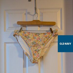 Mid-Rise Textured Bikini Swim Bottoms